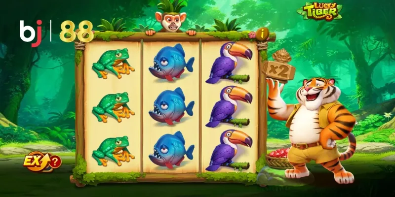 Lucky Tiger Slot Độc Đáo Với Tính Năng Lock & Respin 2 Chủ đề rừng nhiệt đới với cấu trúc 3×3