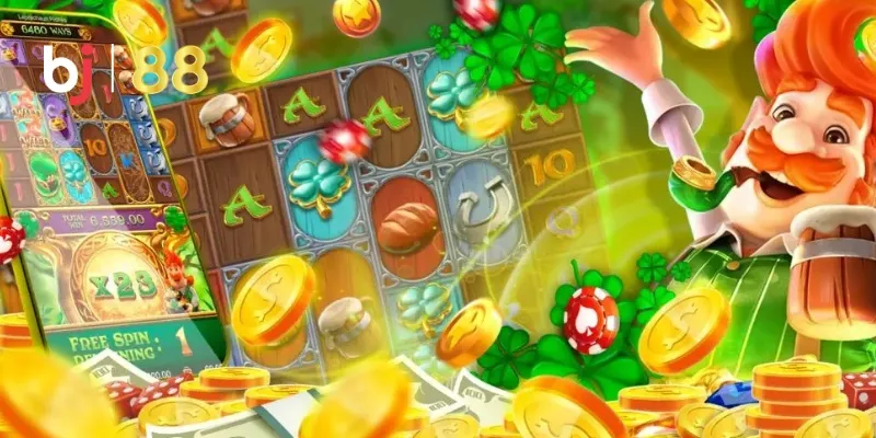 Slot Leprechaun Riches – Kho Báu Yêu Tinh Jackpot 100.000x 4 Cơ chế guồng quay sụp đổ